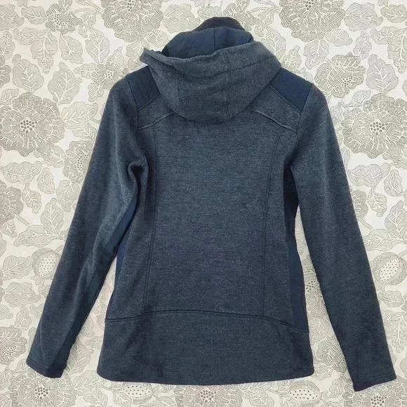 Athleta Full Zip Hooded Athletic Sweatshirt Women's Size S Navy Blue 9464 - Picture 2 of 8
